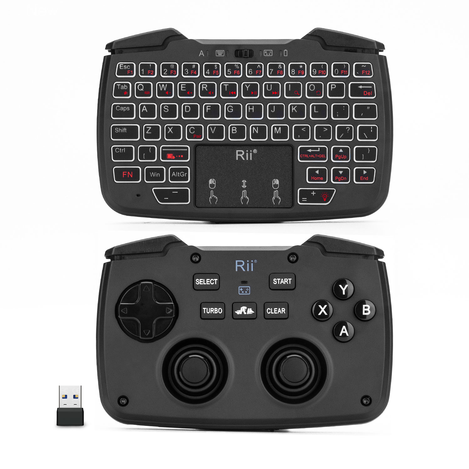 Raspberry Pi Keyboard - Rii RK707 2.4GHz Kablosuz Taşınabilir Oyun