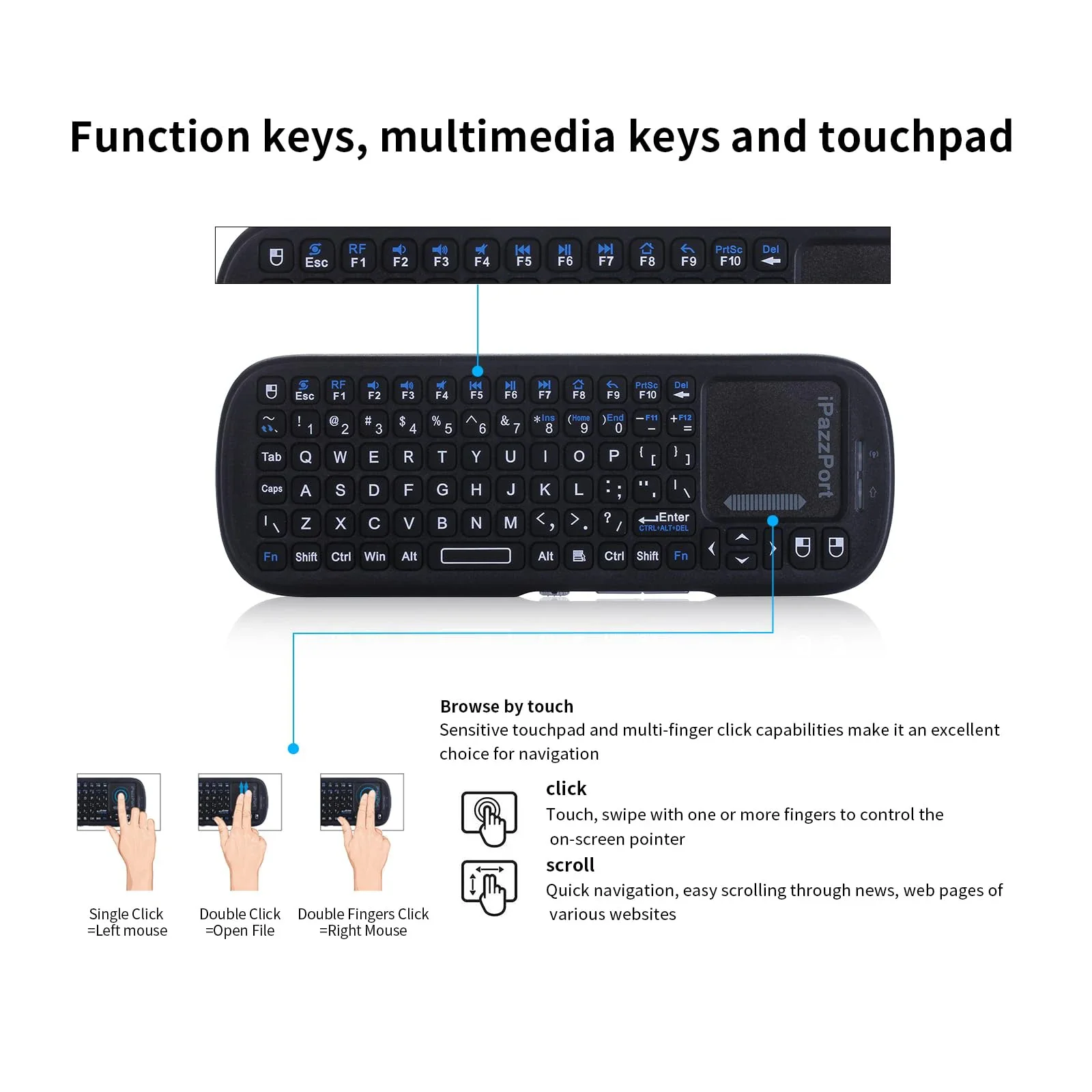IPazzPort Mini Bluetooth ve 2. - Raspberry Pi Keyboard incelemesi ve fiyatı