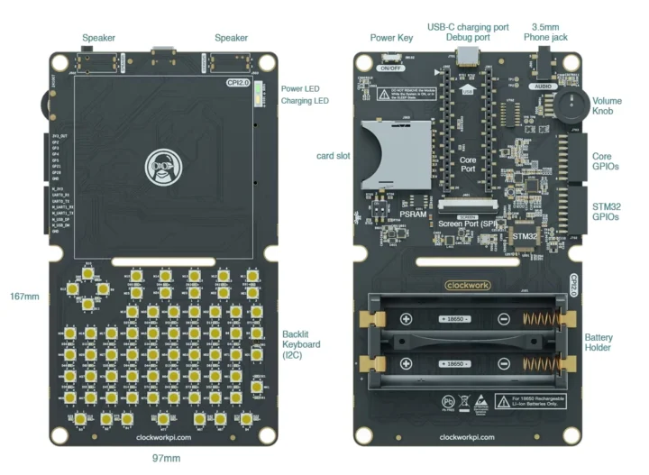 PicoCalc Kiti, Arkadan Aydınla - Raspberry Pi Keyboard incelemesi ve fiyatı